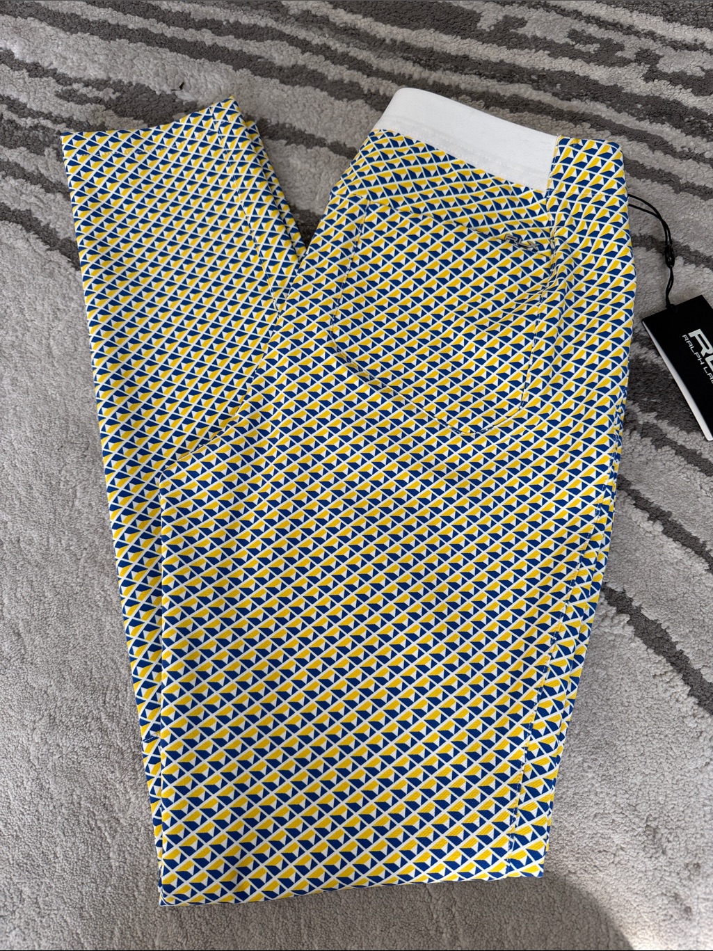 Rlx Ralph Lauren Geometric Print Stretch Twill Golf Slim Pants